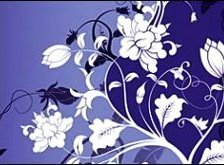 Схема вышивки «синий узор»