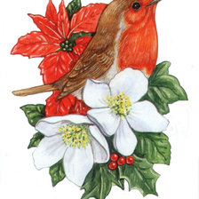 Схема вышивки «птичка»