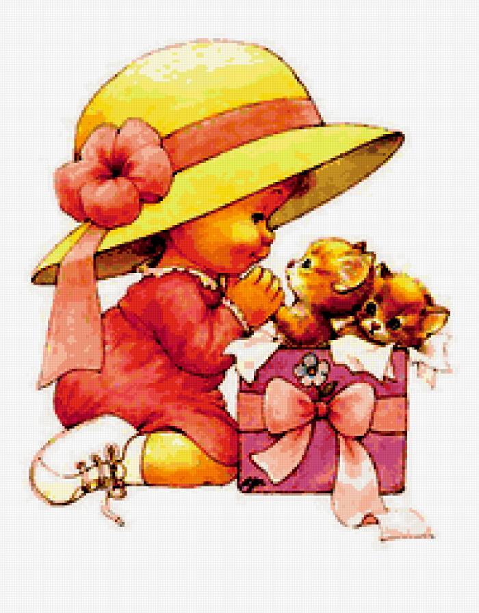 Девочка с котятами - котенок, малыши, девочка - предпросмотр