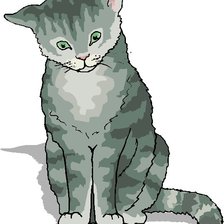 Схема вышивки «кот»