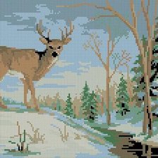 Схема вышивки «олень»