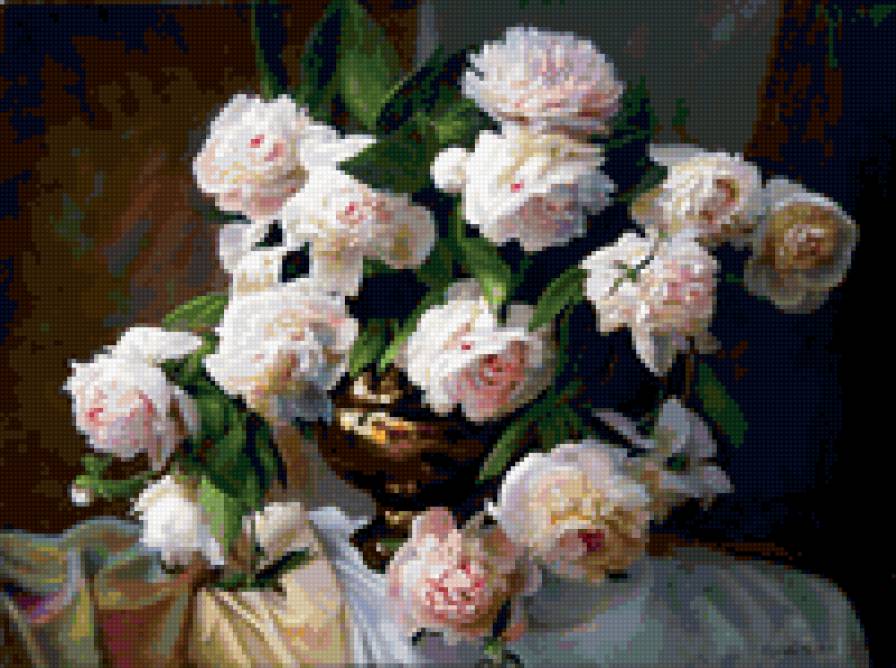 пионы - картины - предпросмотр