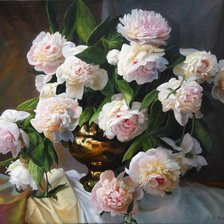 Схема вышивки «пионы»