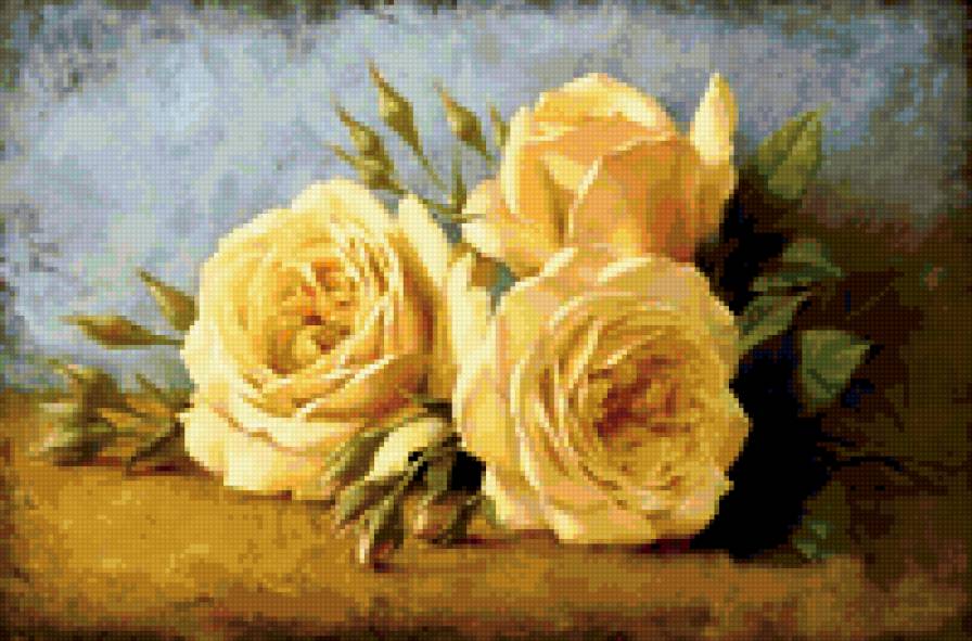 желтые розы - картины - предпросмотр