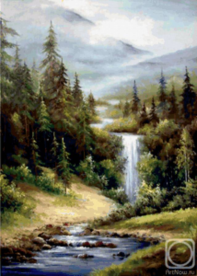 водопад - пейзаж - предпросмотр