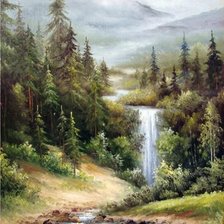 Схема вышивки «водопад»