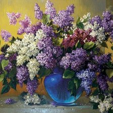 Схема вышивки «сирень»