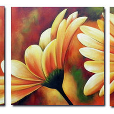 Схема вышивки «ромашки (триптих)»