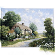 Схема вышивки «летний пейзаж»