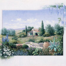 Схема вышивки «летний пейзаж»