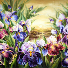 Схема вышивки «ирисы 567»