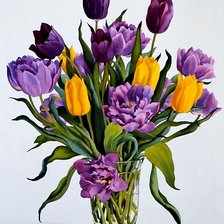 Схема вышивки «тюльпаны»