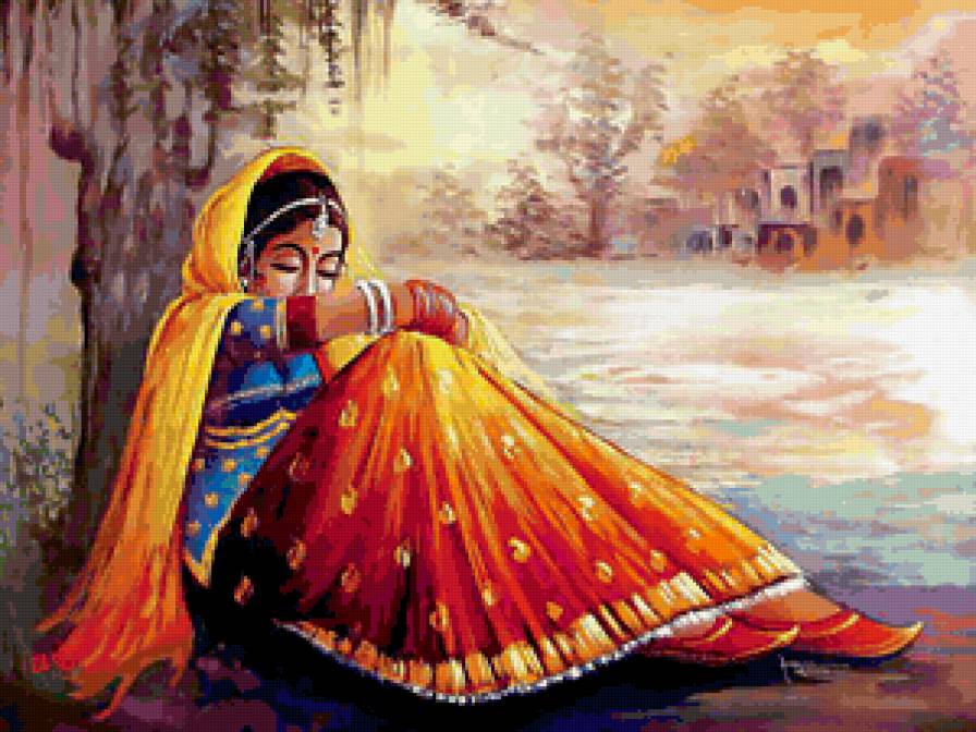 Индианка - женский образ, индия, индианка, восток - предпросмотр