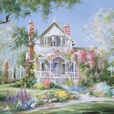 Схема вышивки «Усадьба»