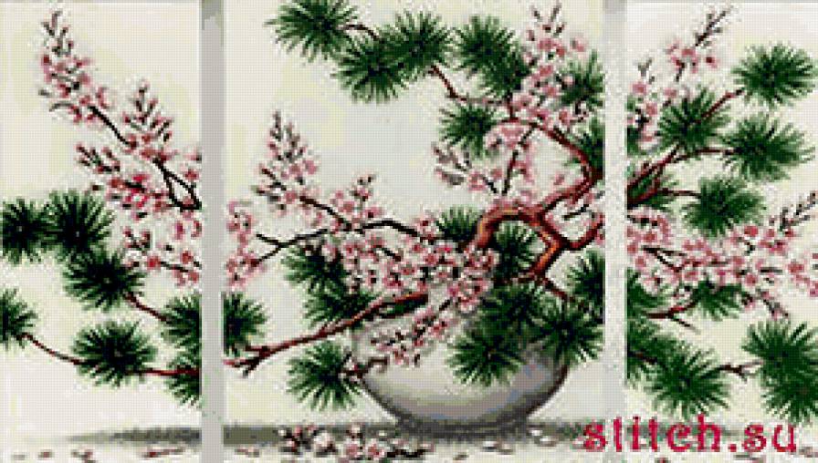 Триптих - цветы, букеты, розы - предпросмотр