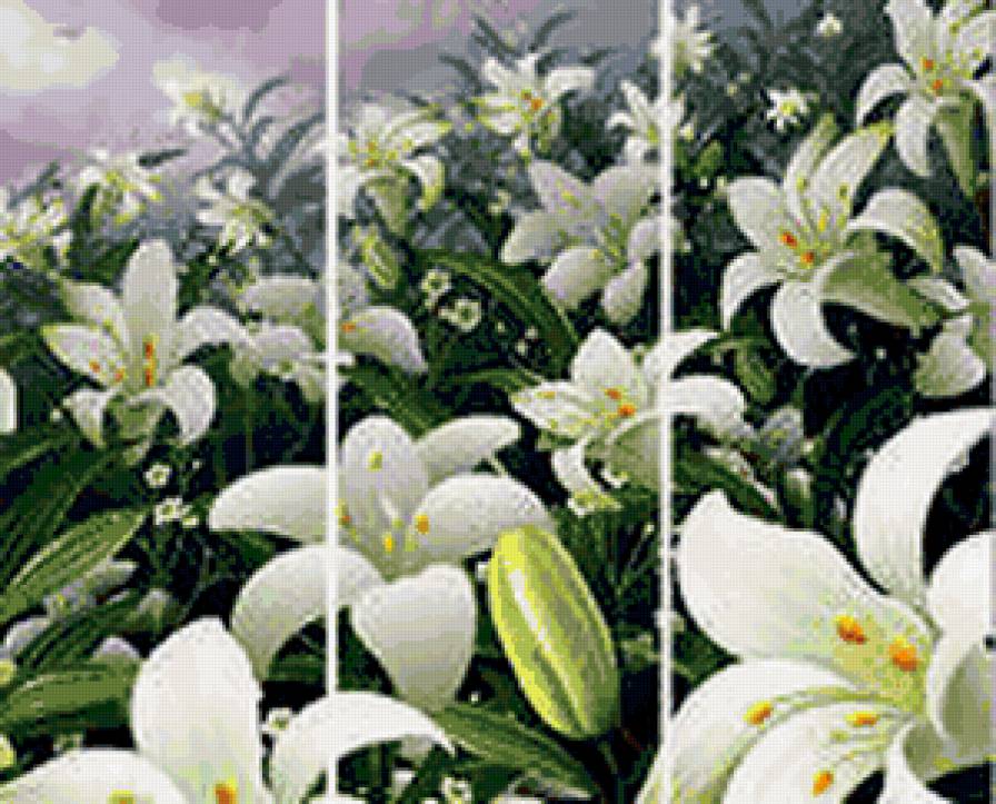 Триптих - цветы, букеты, розы - предпросмотр