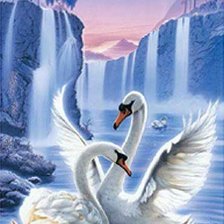 Схема вышивки «лебеди 2»