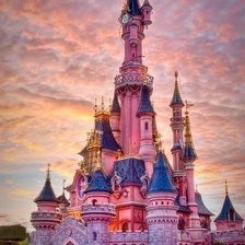 Схема вышивки «Дисней Лэнд на закате»