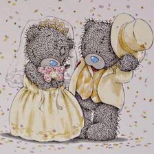 Схема вышивки «Свадьба мишек»