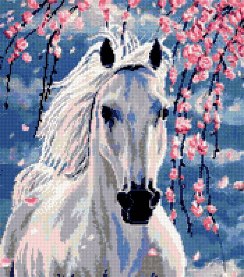 Белая лошадь - предпросмотр