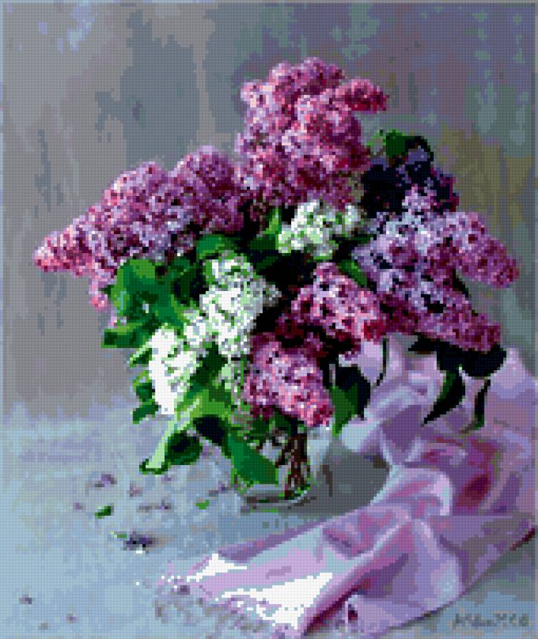 Сирень - натюрморт, сирень, цветы - предпросмотр