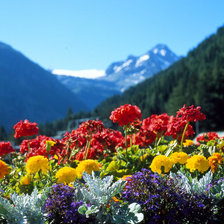 Схема вышивки «горы»