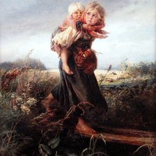 Схема вышивки «дети бегущие от грозы»