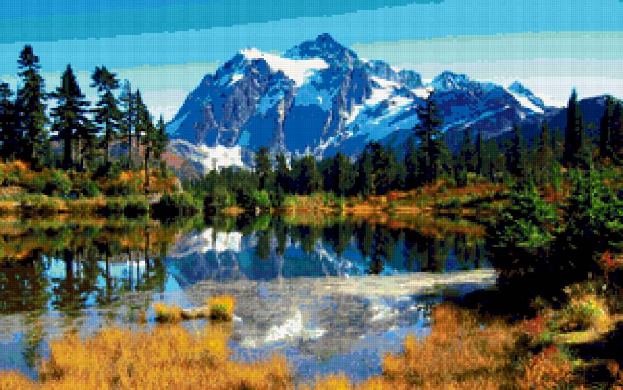 Горное озеро на Кавказе - озеро, пейзаж, вода, кавказ, природа, горы - предпросмотр