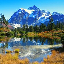 Схема вышивки «Горное озеро на Кавказе»