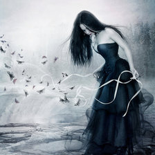 Схема вышивки «Девушка»