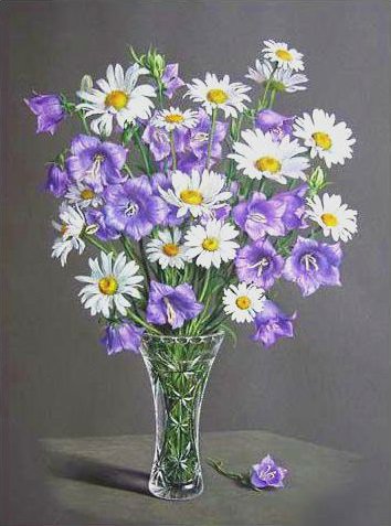 Летний букет - букет, цветы, картина - оригинал