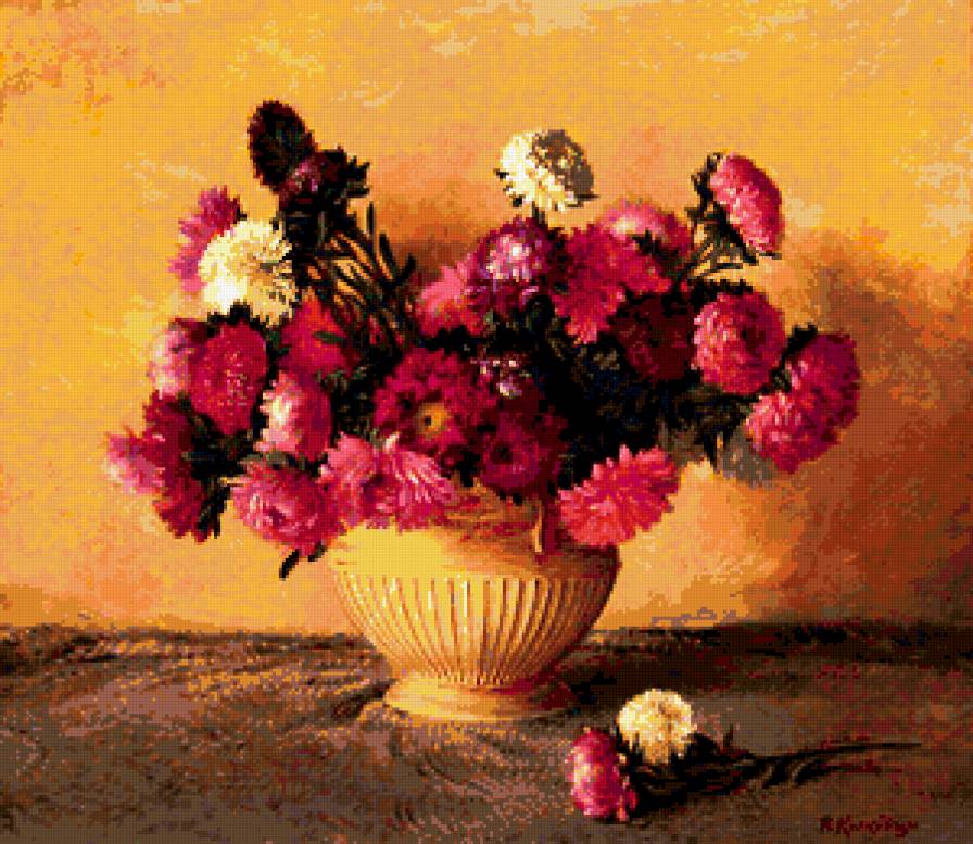 астры - цветы, астры, букет - предпросмотр