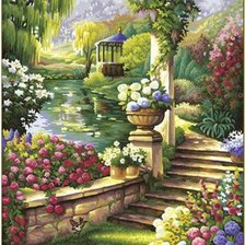 Схема вышивки «райский сад»