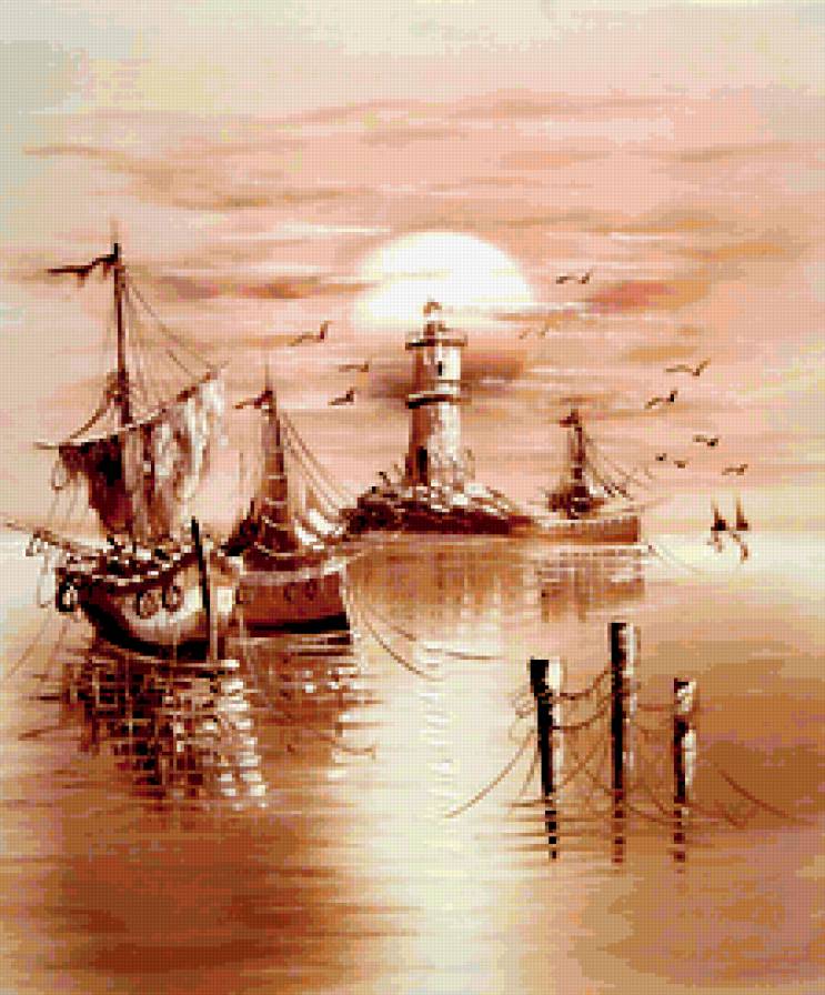 маяк - пейзаж - предпросмотр