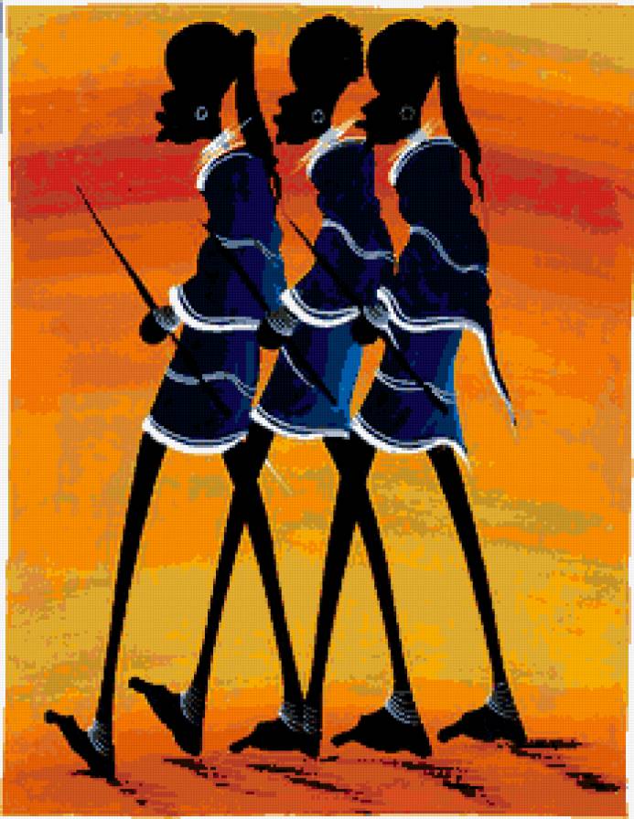 африканские воины - негры, этника, войны с копьями, африканские мужчины, этнический - предпросмотр