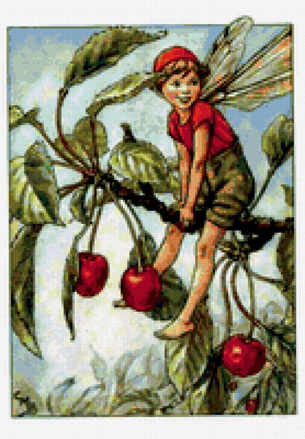 Эльф - вишня, мальчик, эльф - предпросмотр