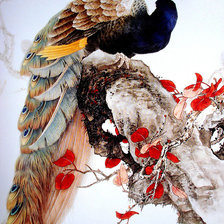 Схема вышивки «Павлины, птицы, цветы»