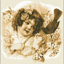 Схема вышивки «Птичка»