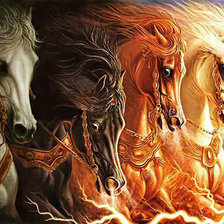 Схема вышивки «Всадники апокалипсиса»