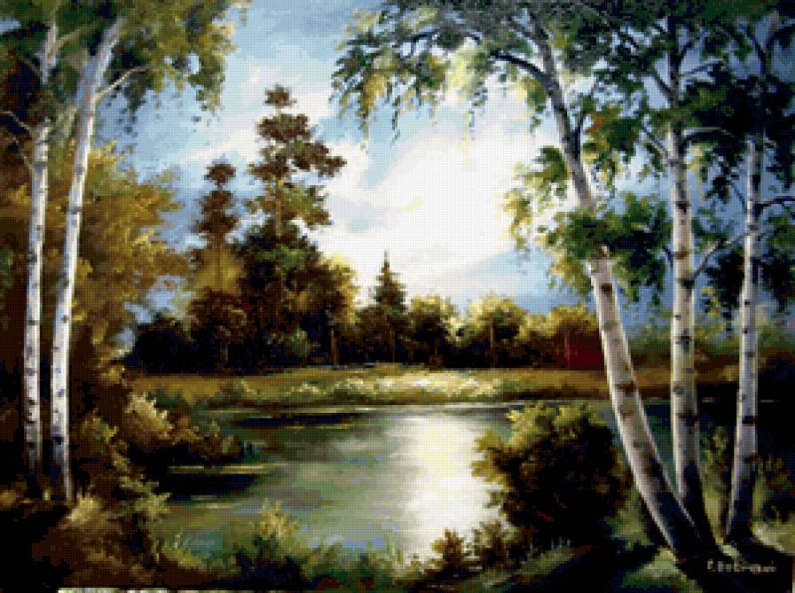 У реки - река, лето, пейзаж, природа - предпросмотр