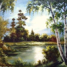 Схема вышивки «У реки»