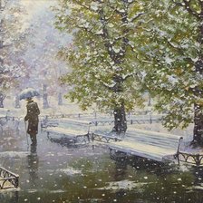 Схема вышивки «первый снег»