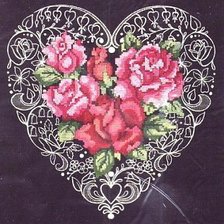 Схема вышивки «Роза в кружевах 1»