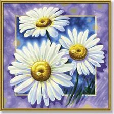 Схема вышивки «ромашки»