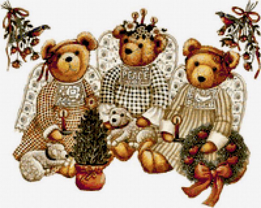 Рождественские Машани - мишки, пушистые комочки. - предпросмотр