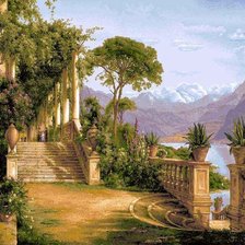 Схема вышивки «летний пейзаж»