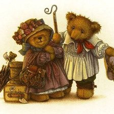 Схема вышивки «Мишаня с Машаней»