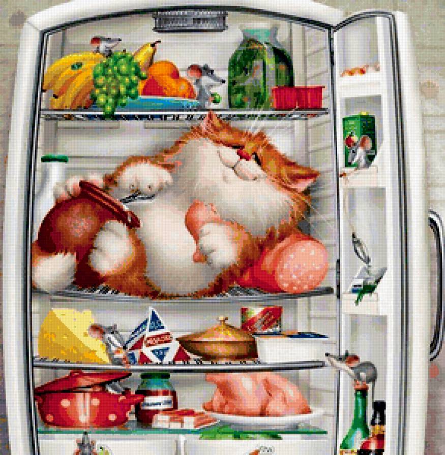 Кошачье счастье - кошки, картина - предпросмотр