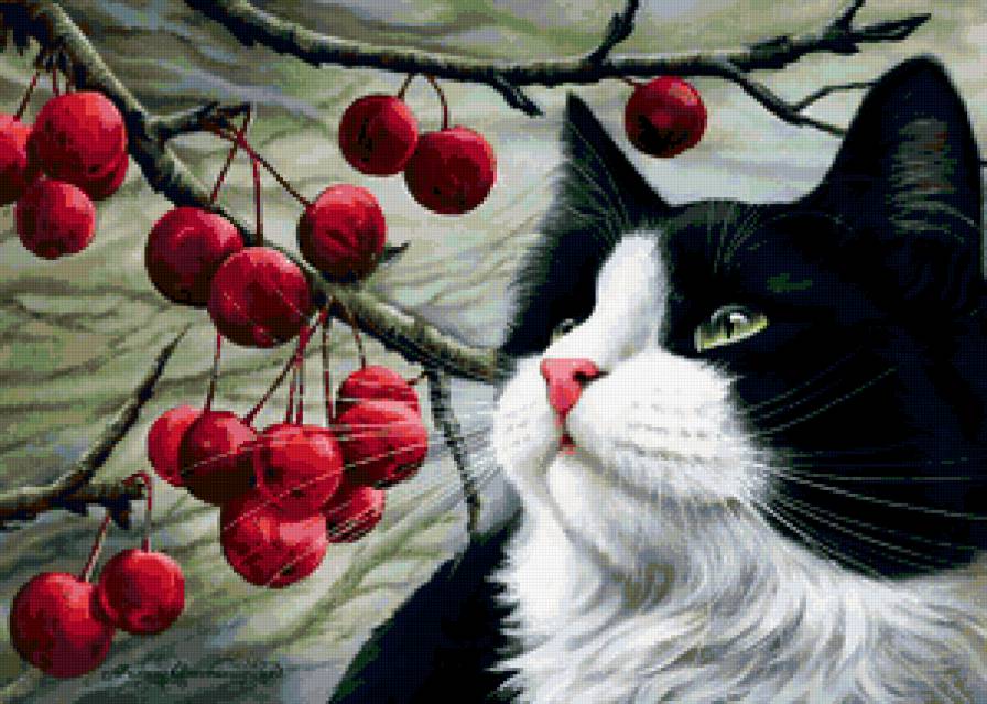 кошечка - картина, кошки - предпросмотр