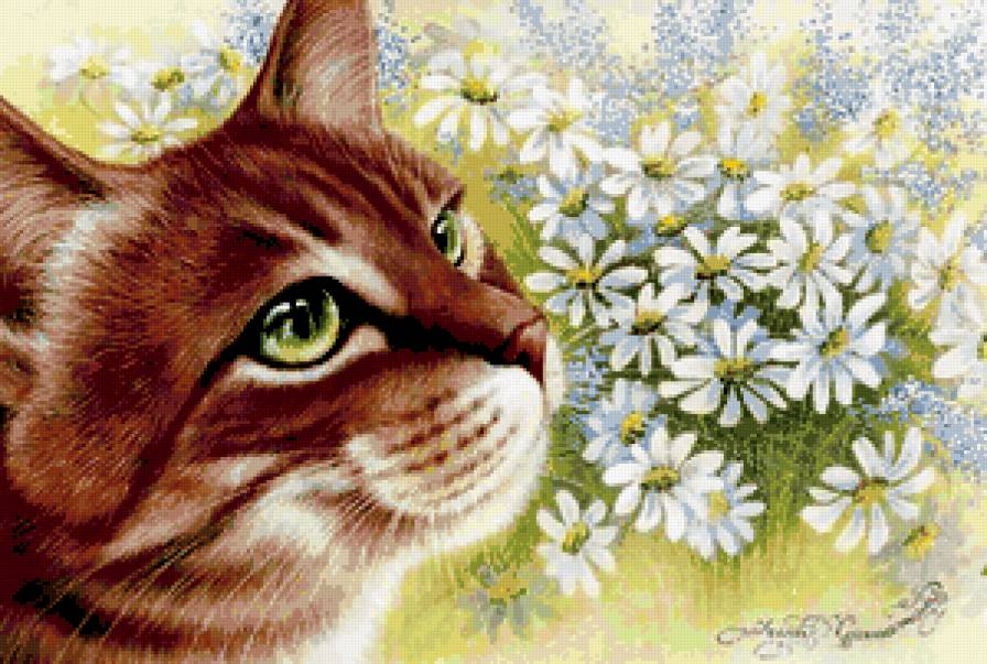 кошечка 2 - кошки, картина - предпросмотр